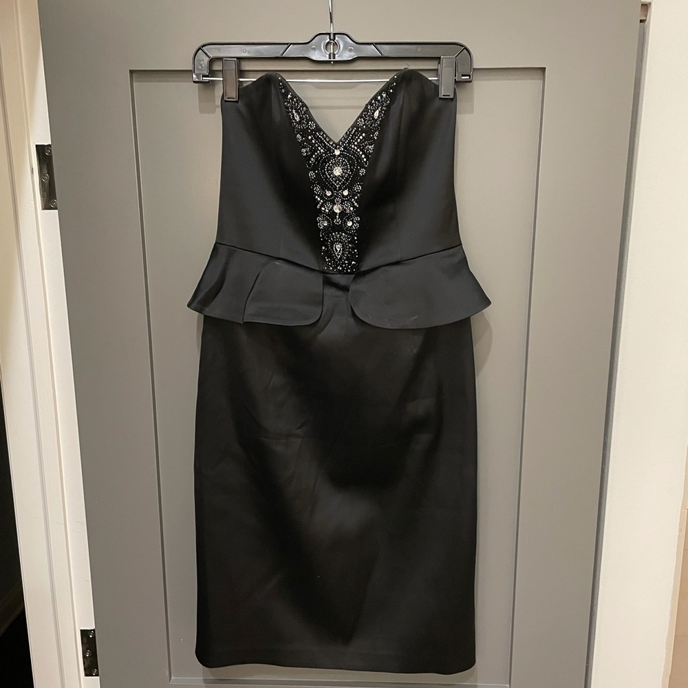 David Meister strapless beaded dress, size 6